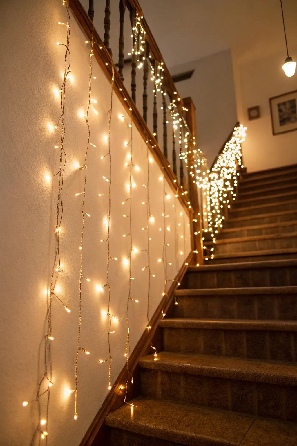 String illumination fashion a snug, welcoming atmosphere.