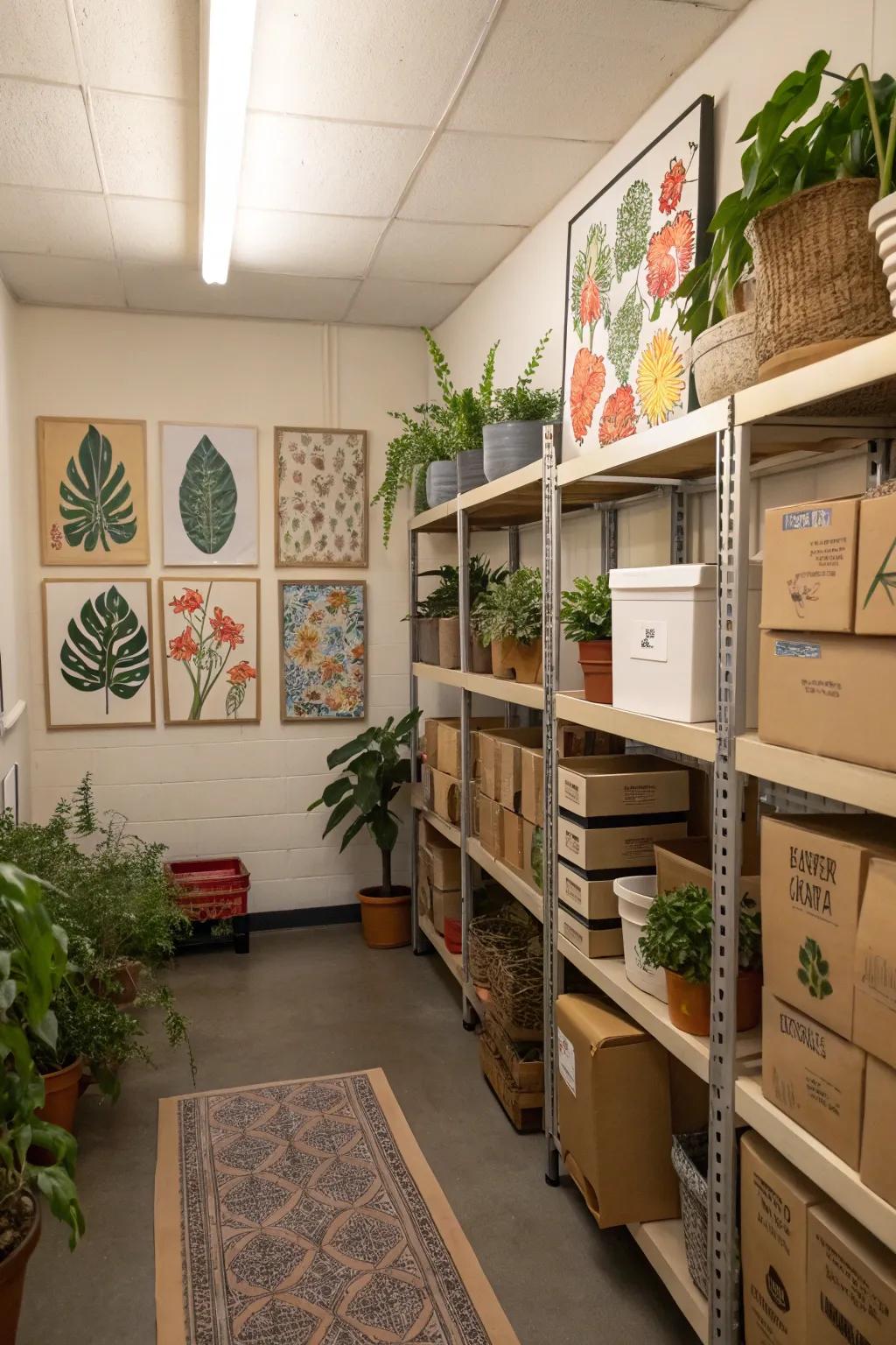 Attractive elements make storage spaces more welcoming.