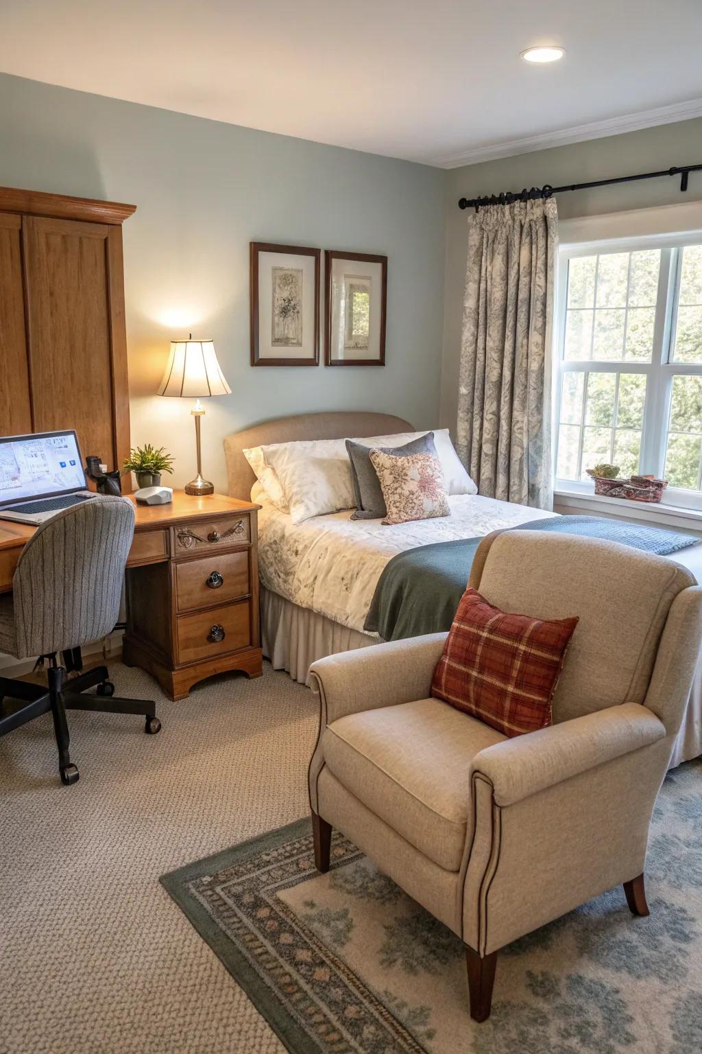 Mix functionality and style in a flexible-use zone.