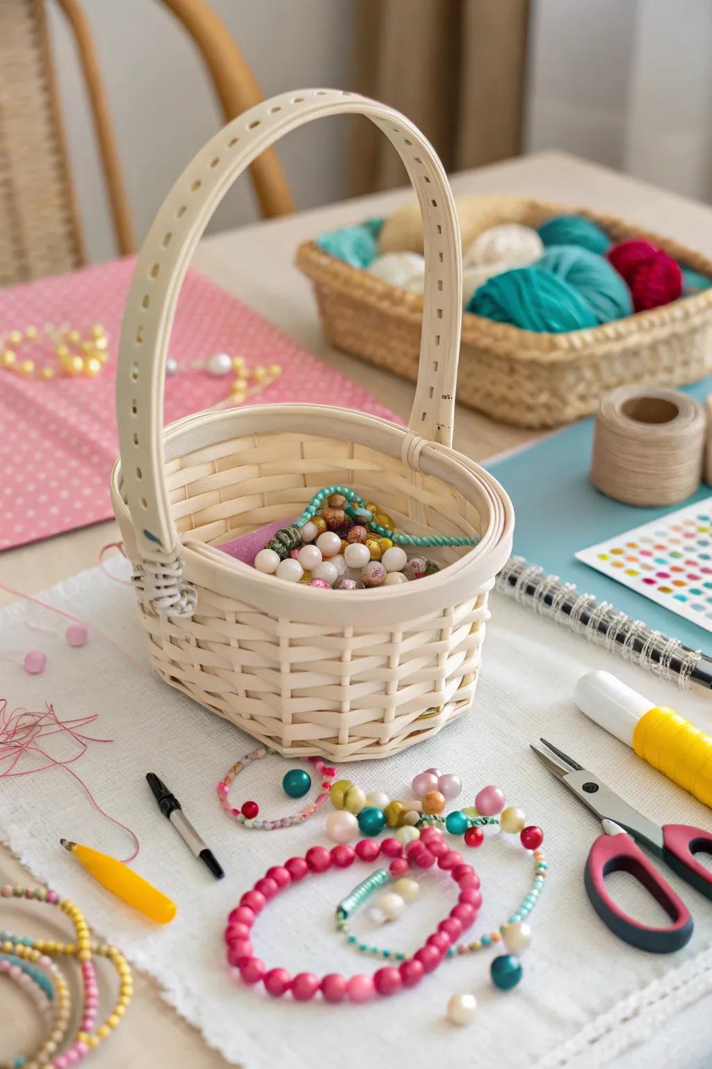 Encourage innovation through a DIY gems assembly nestled in the Easter basket.