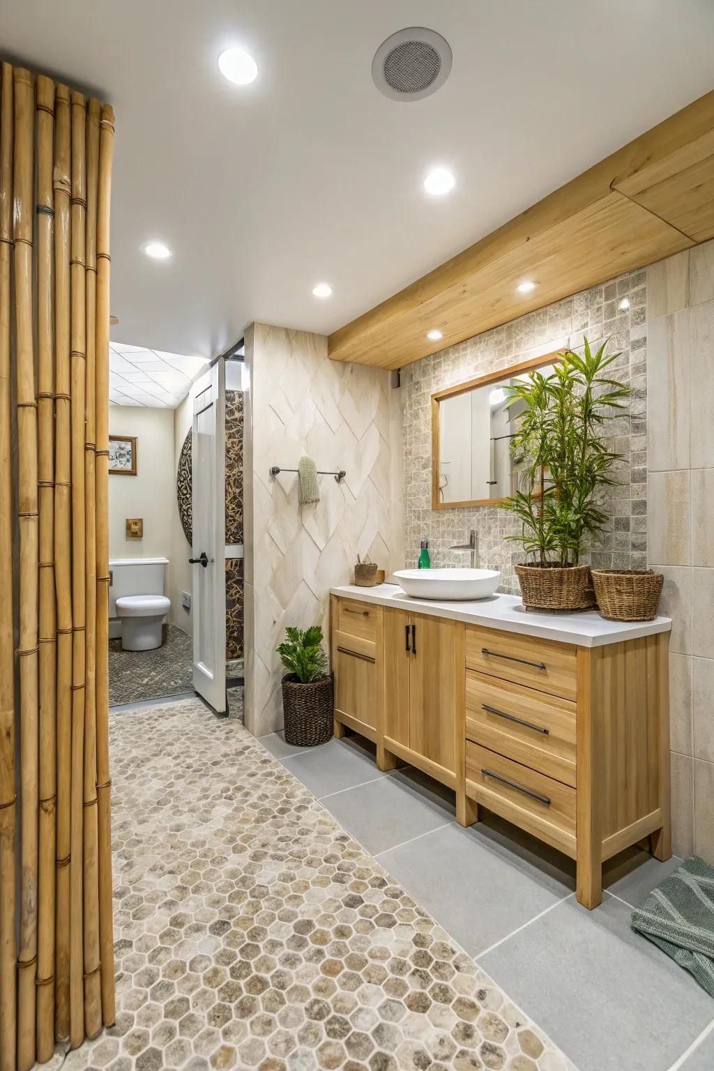 Eco-friendly materials for a sustainable design.