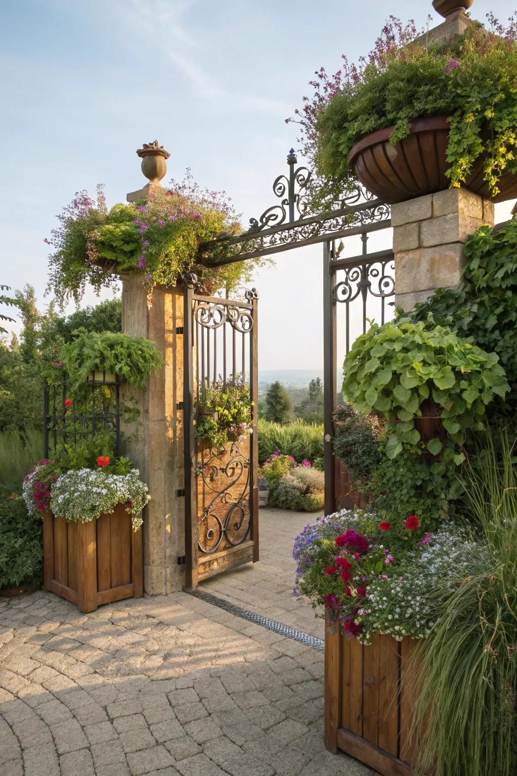 A soaring greenery shield adding both verdure and functionality.