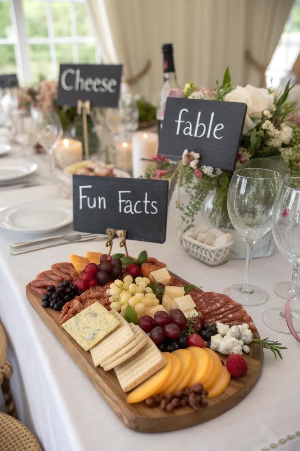 Customized signage adds a personal and informative touch.