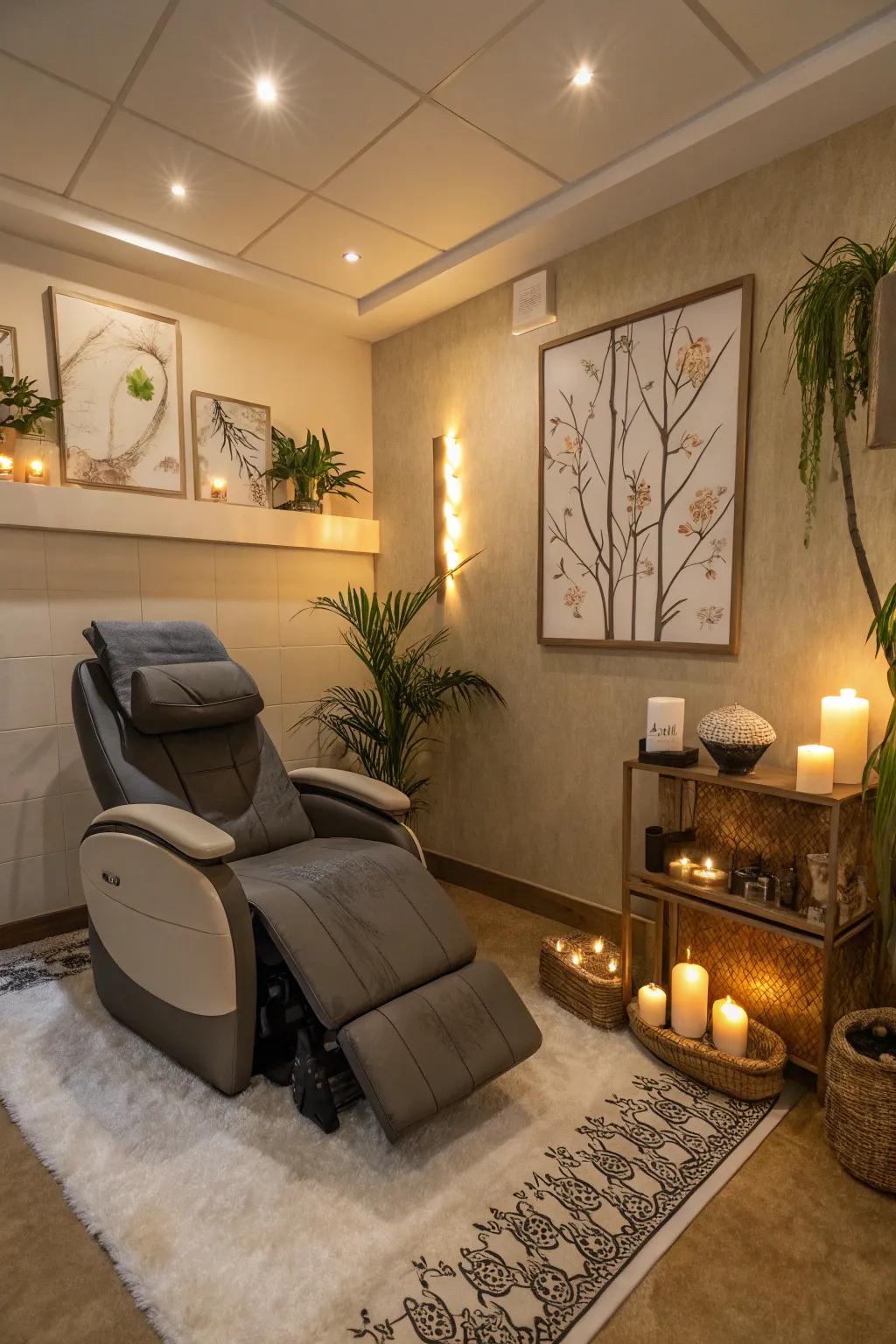 Relax in a room.