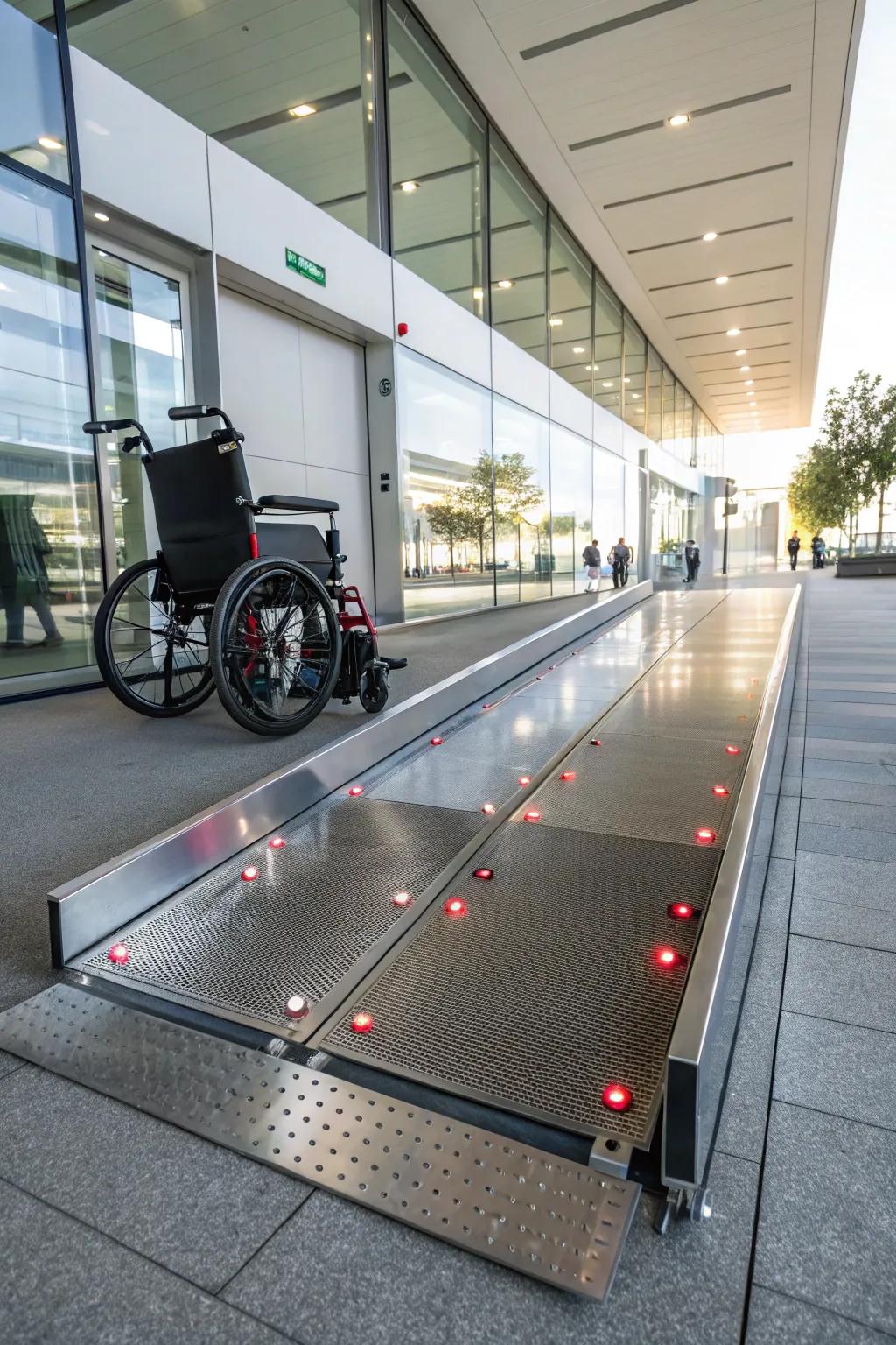 A futuristic ramp design with groundbreaking smart tech.