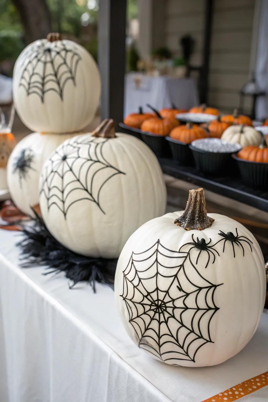 Arachnid web designs for a spooky Halloween feel.