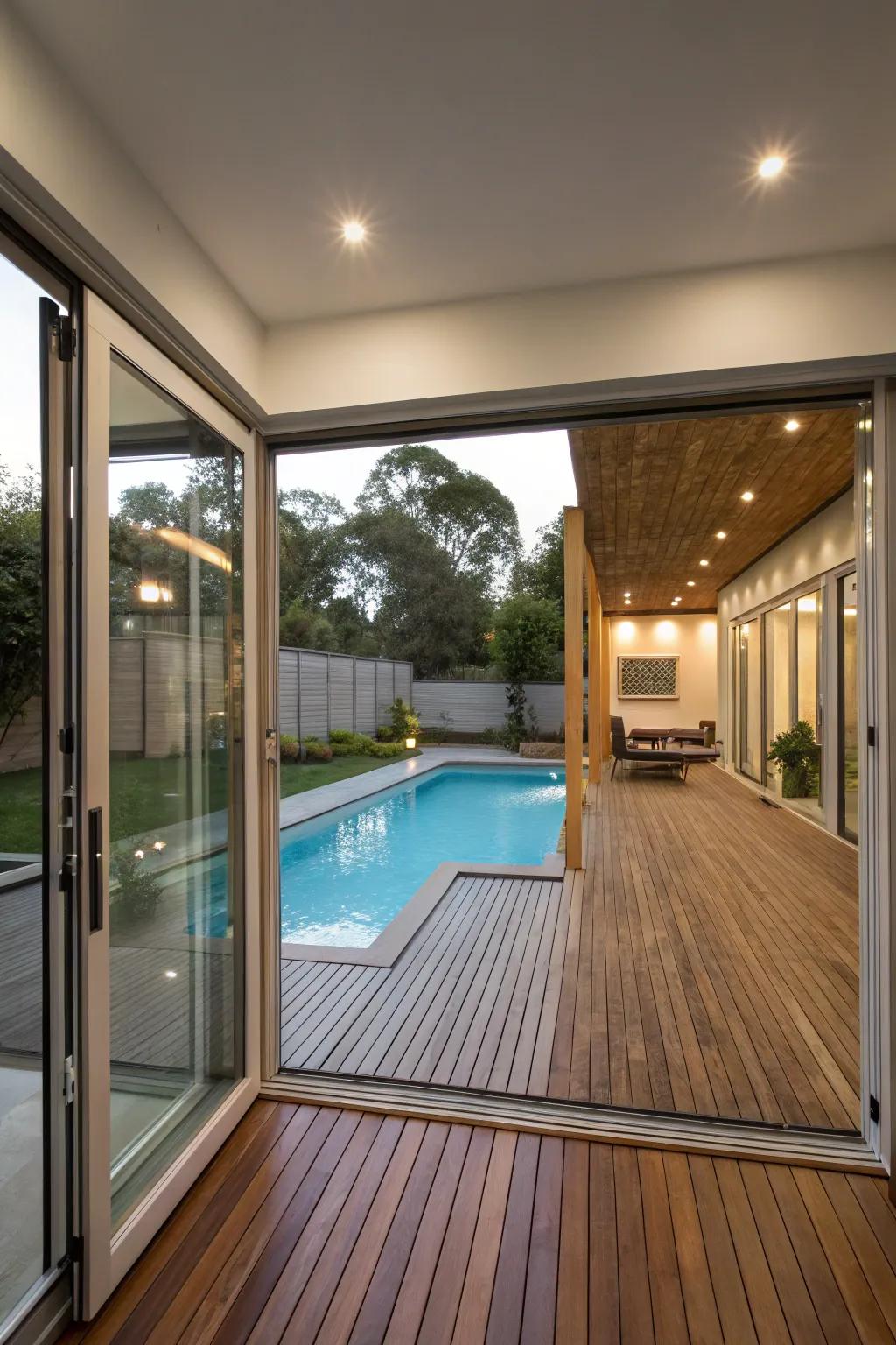 Fluid transitions extend your living space to the outdoors.