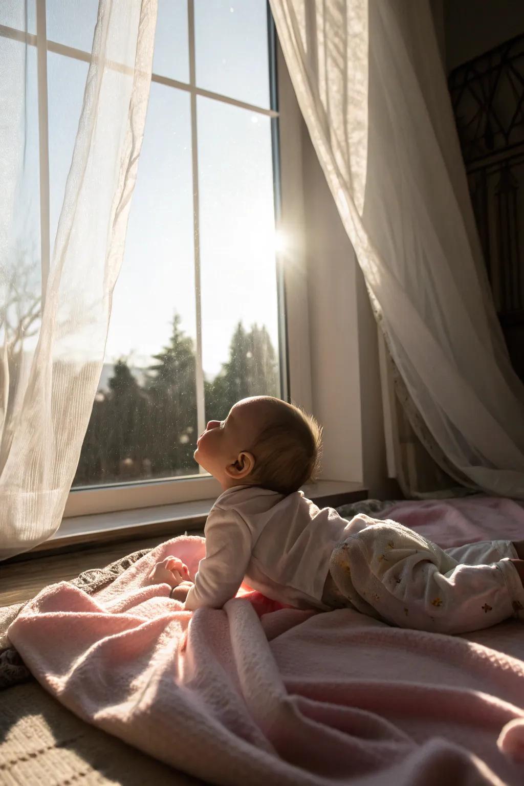 Natural light elevates the warmth and clarity of baby pictures.