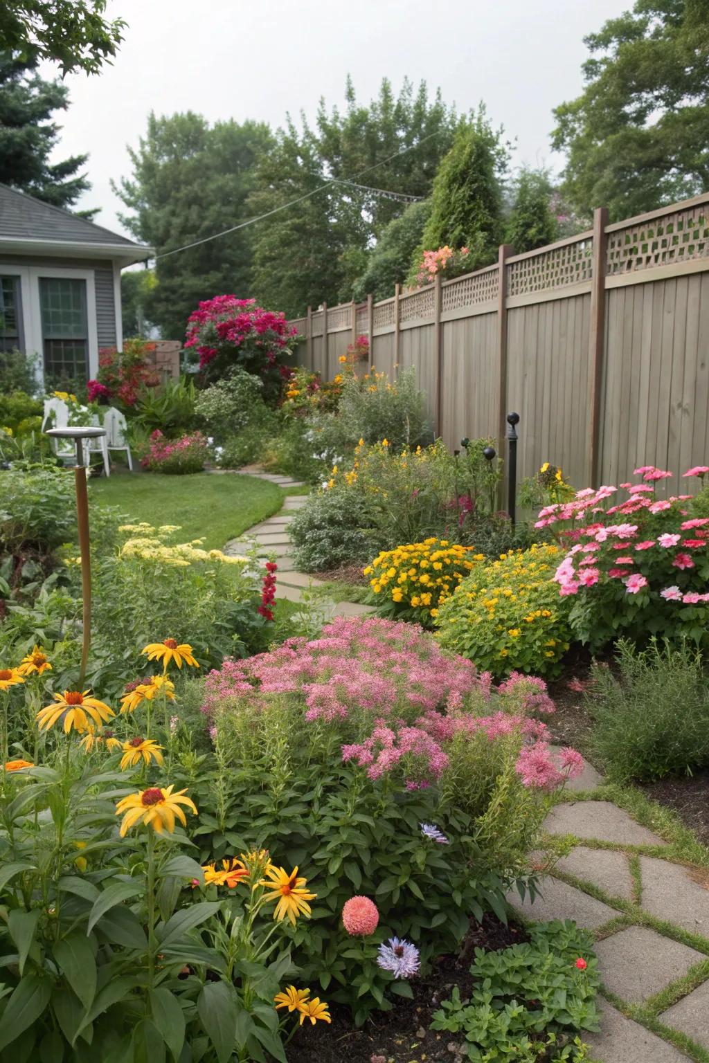 Perennials provide privacy.