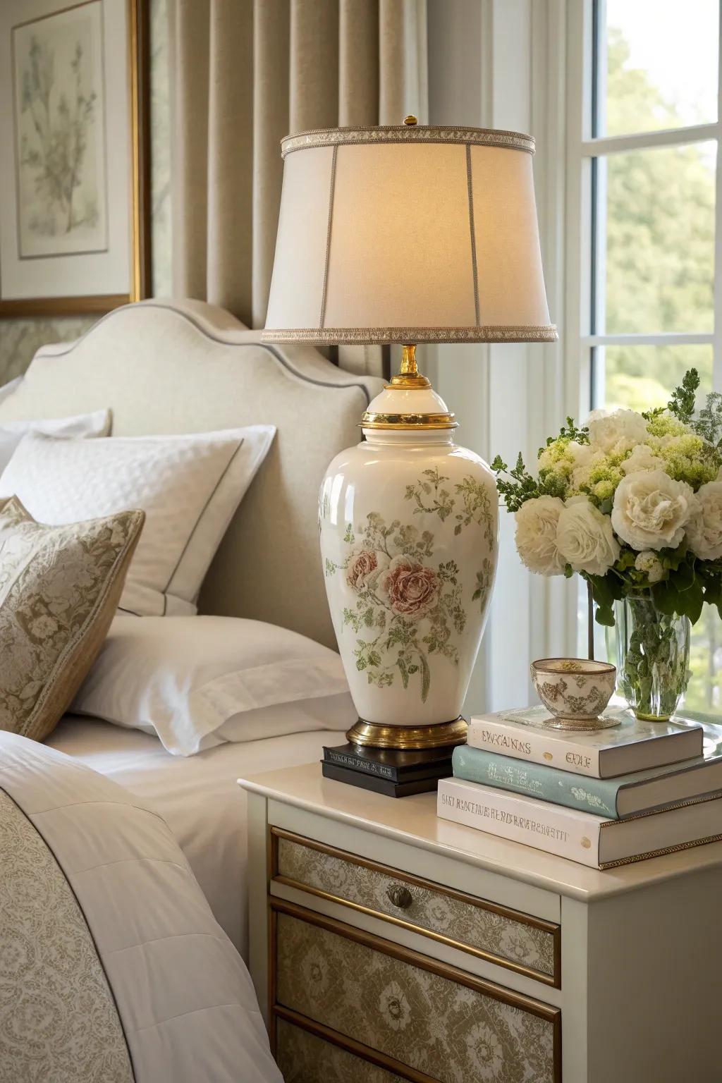 Elegant accessories enhance the functionality and style of your bedside.