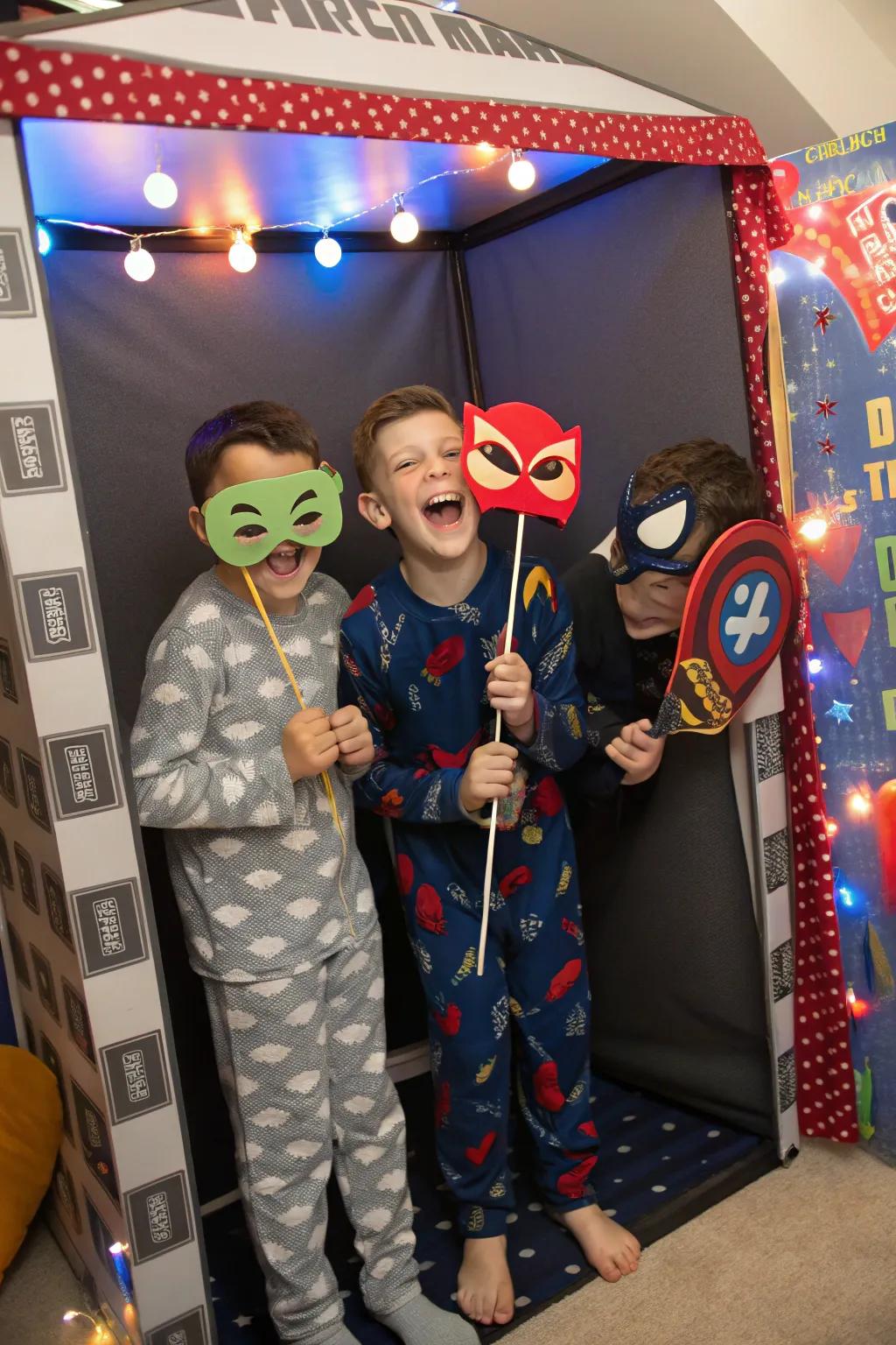 A themed snapshot corner captures playful memories of the night.