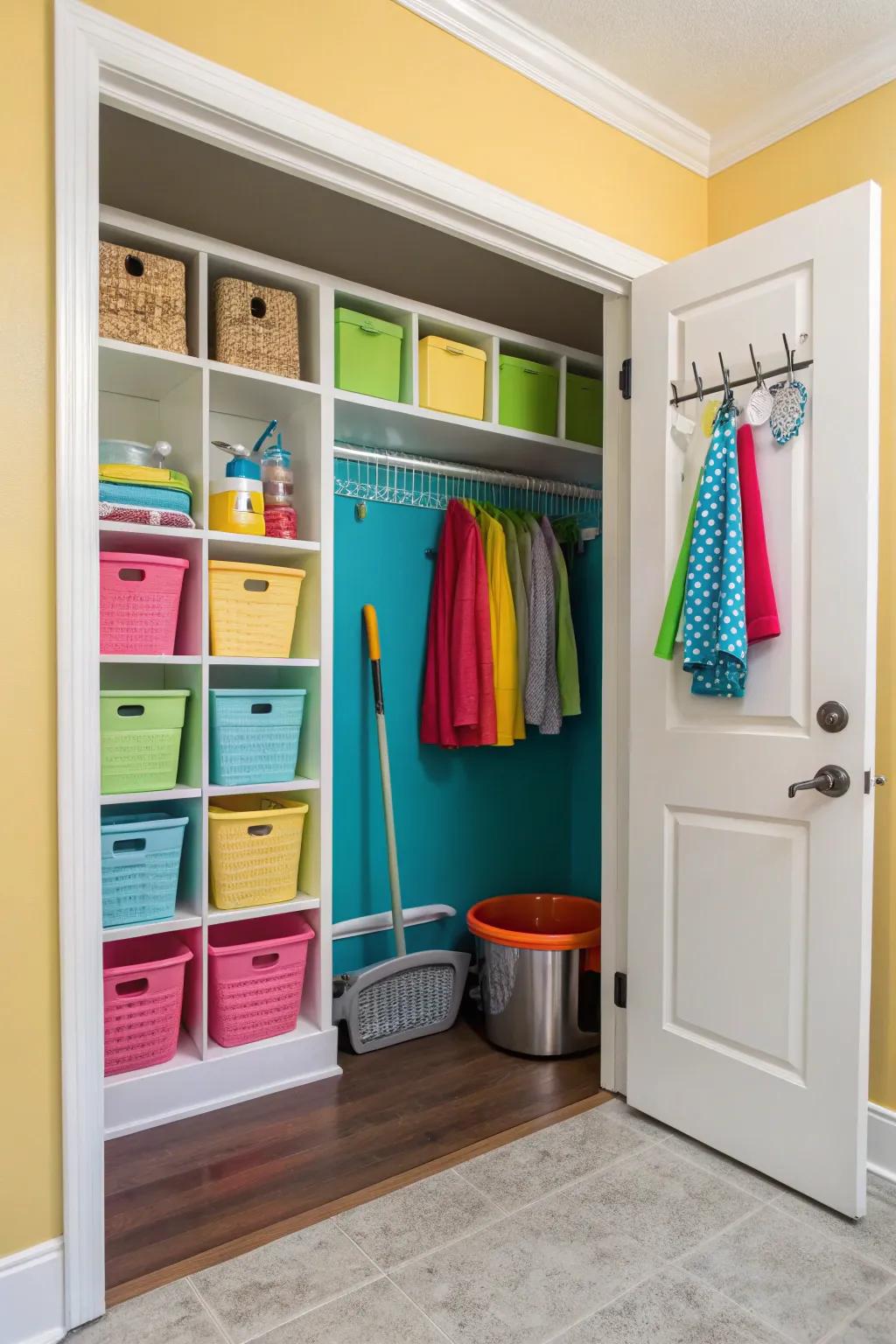 Make your closet more lively with color.