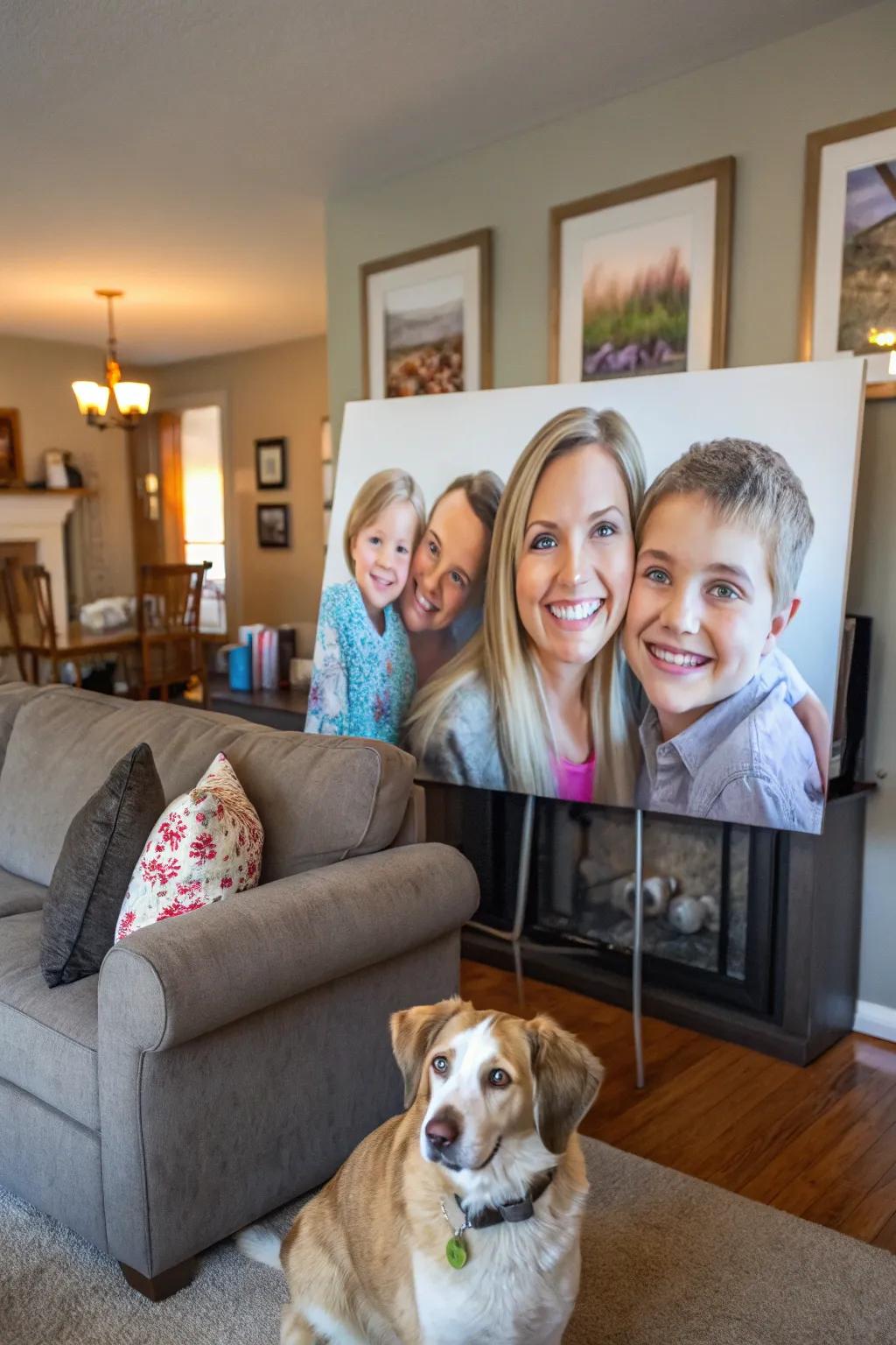 Imagery from personal relatives shown inside a relaxing setting.