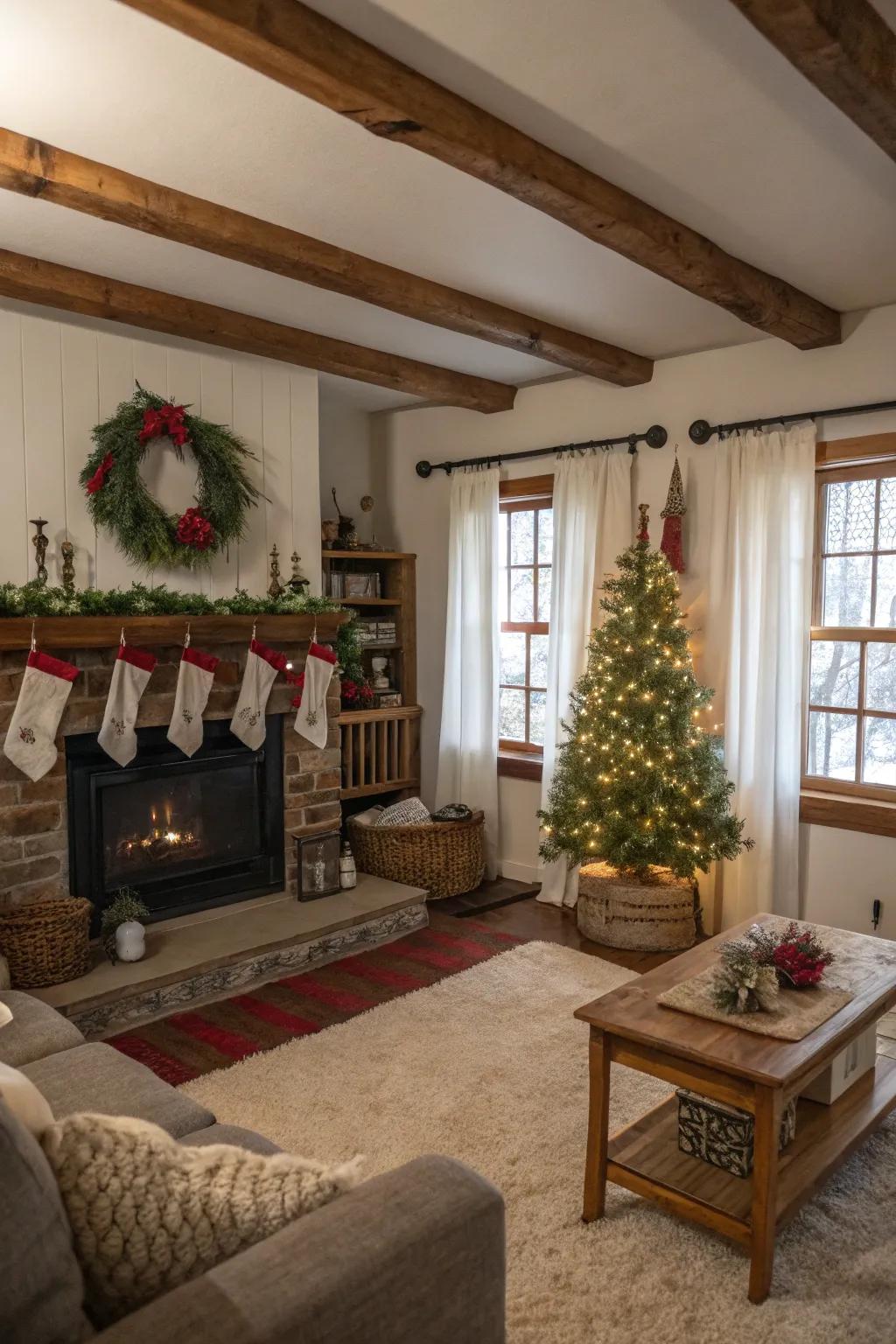 Countryside festivities featuring snug and individual decor.