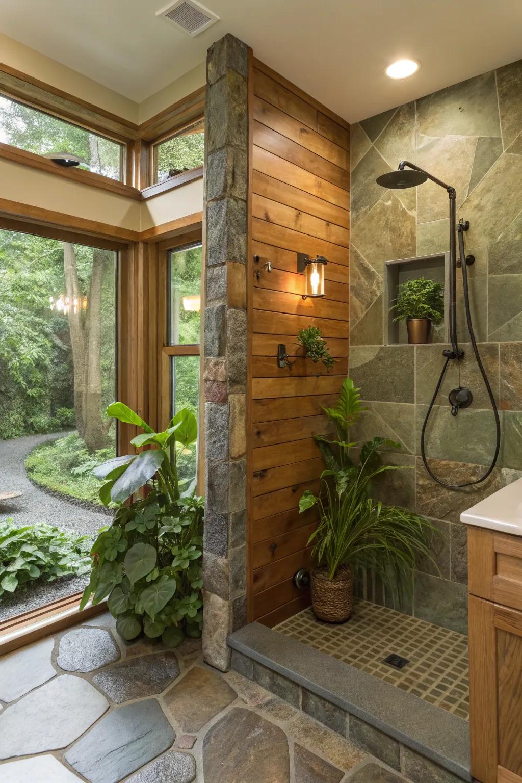 Reconnect with nature within your shower design.