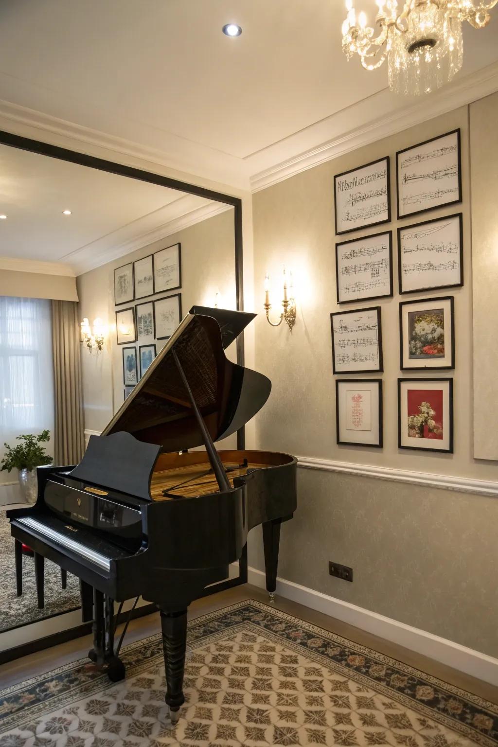 Reflectors enhance the sensation of increased dimensions.