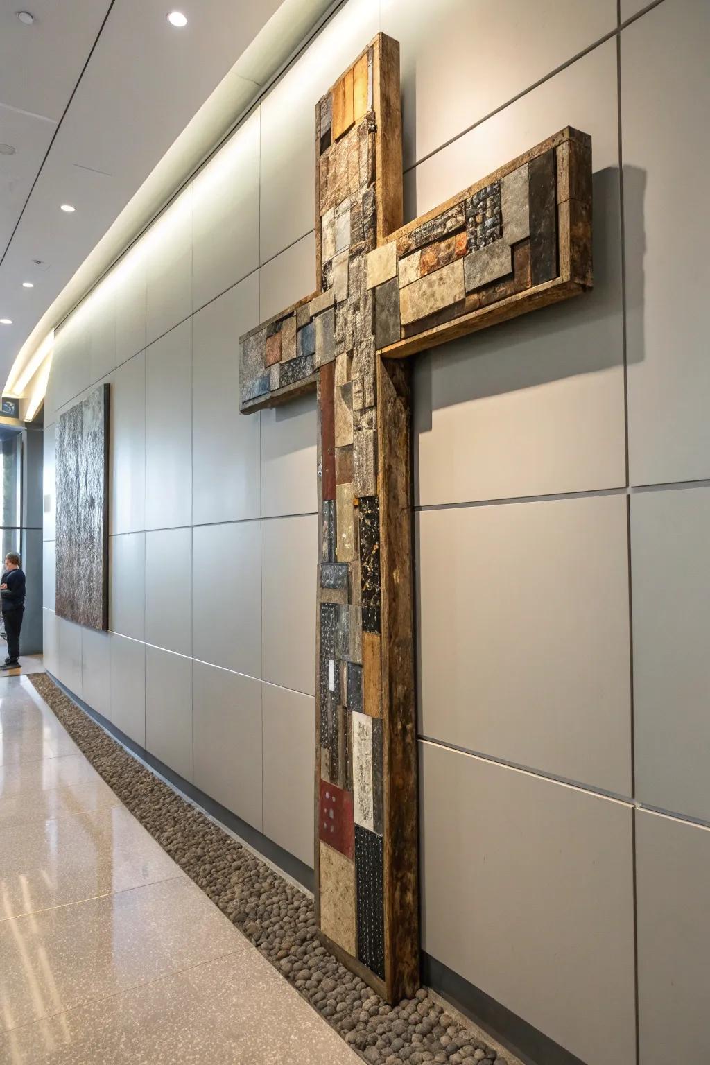 Conceptual cross with mixed medium elements