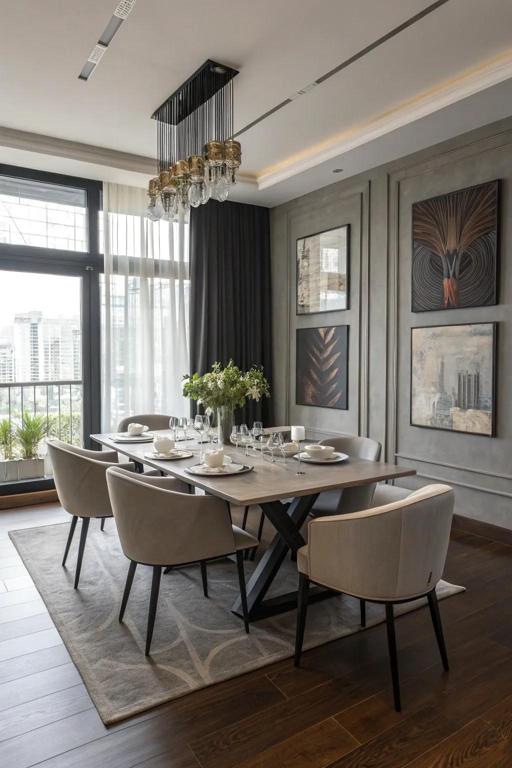 Graphite finish adds urban sophistication and depth.