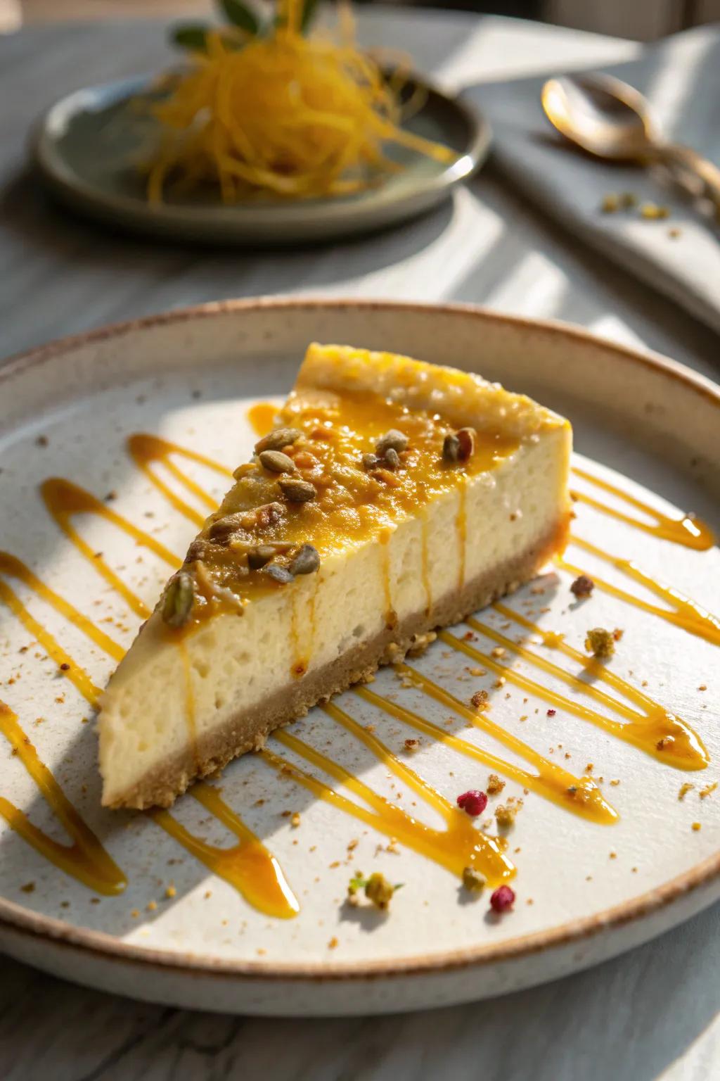 Sweet treat cheesecake, which is both creamy and tasty with an Indian twist.