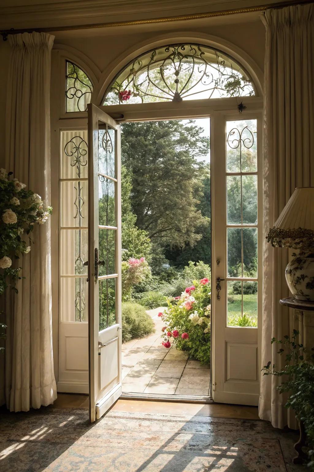 Elevate elegance and create an open ambiance with timeless French doors.