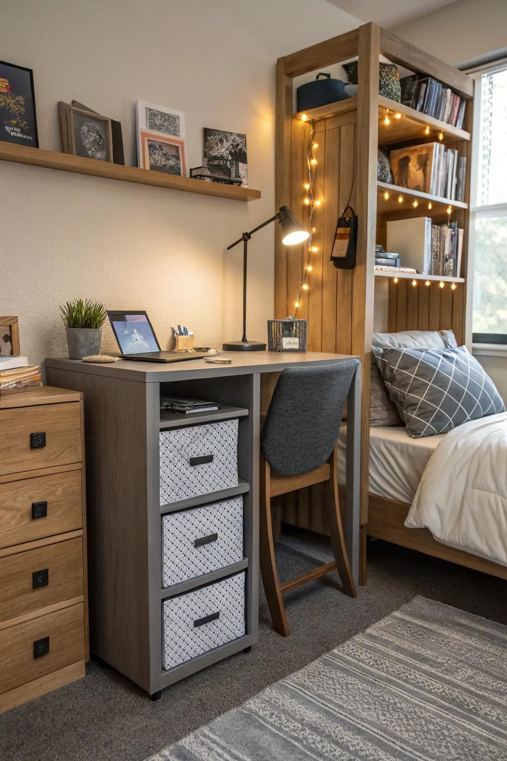 Hidden storage is stylish and secure.