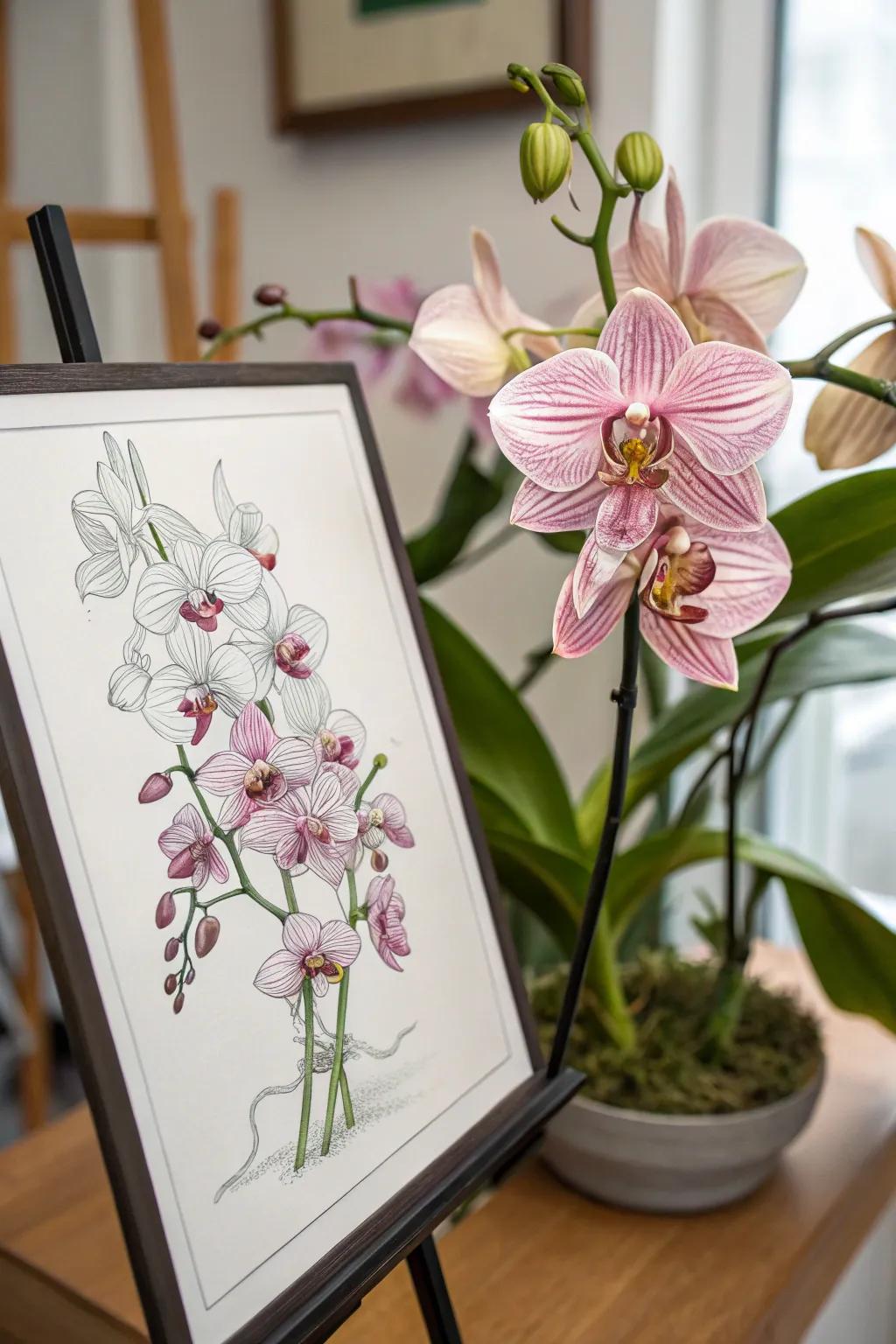 Orchid flowers radiating elegance through their refined beauty.