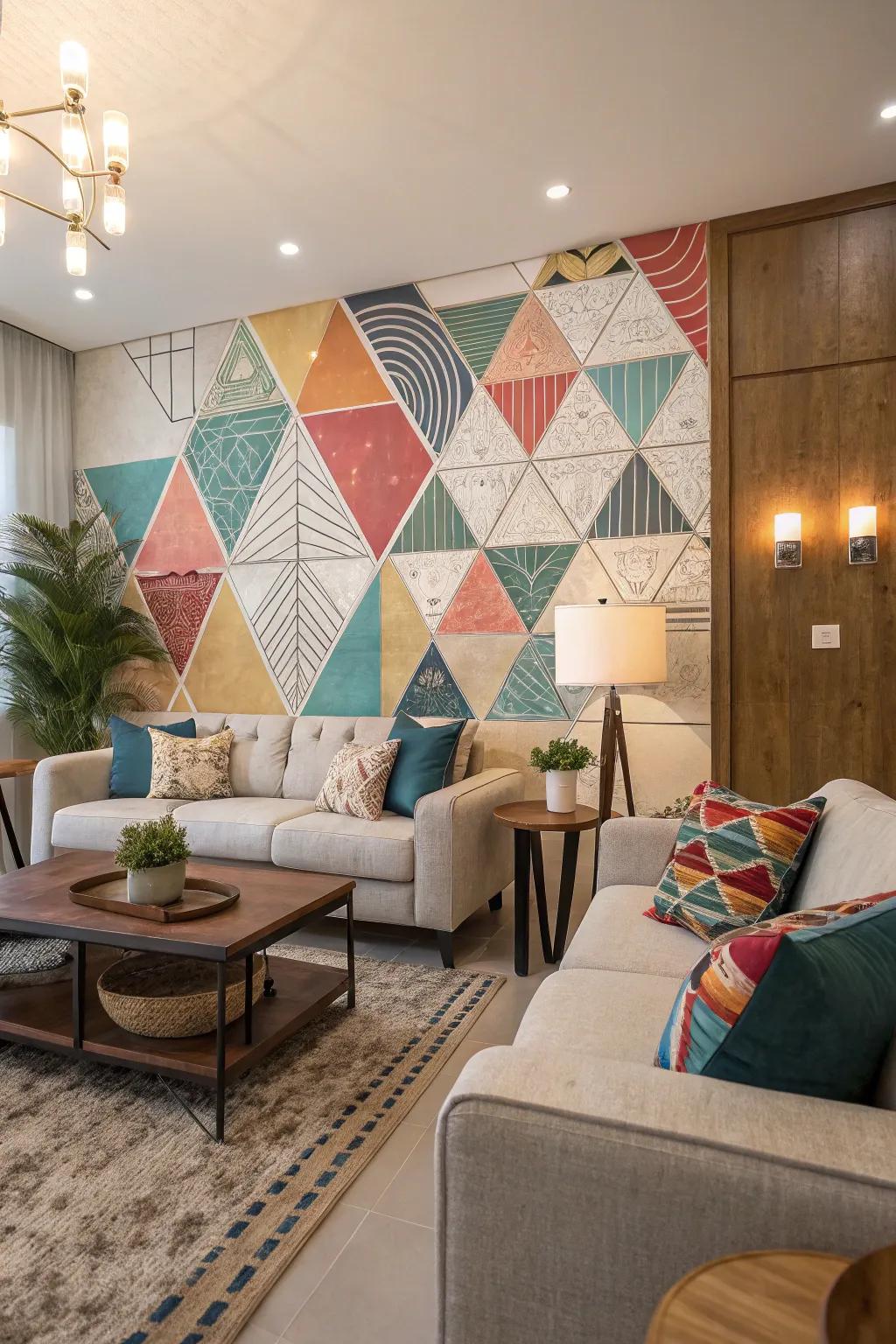 Turn your wall into a gallery with abstract art.