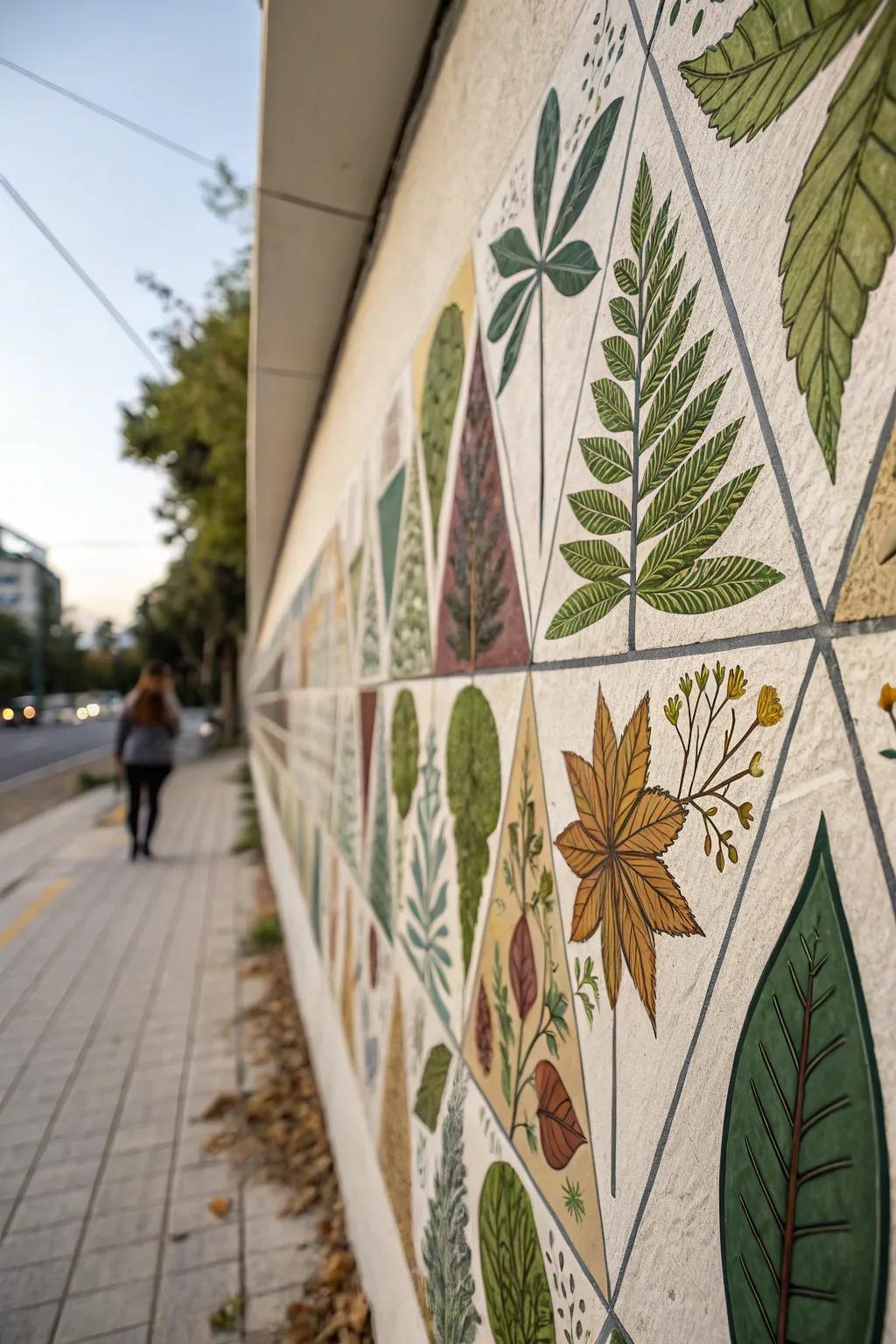 Organic beauty is brought indoors with nature-inspired geometric art.