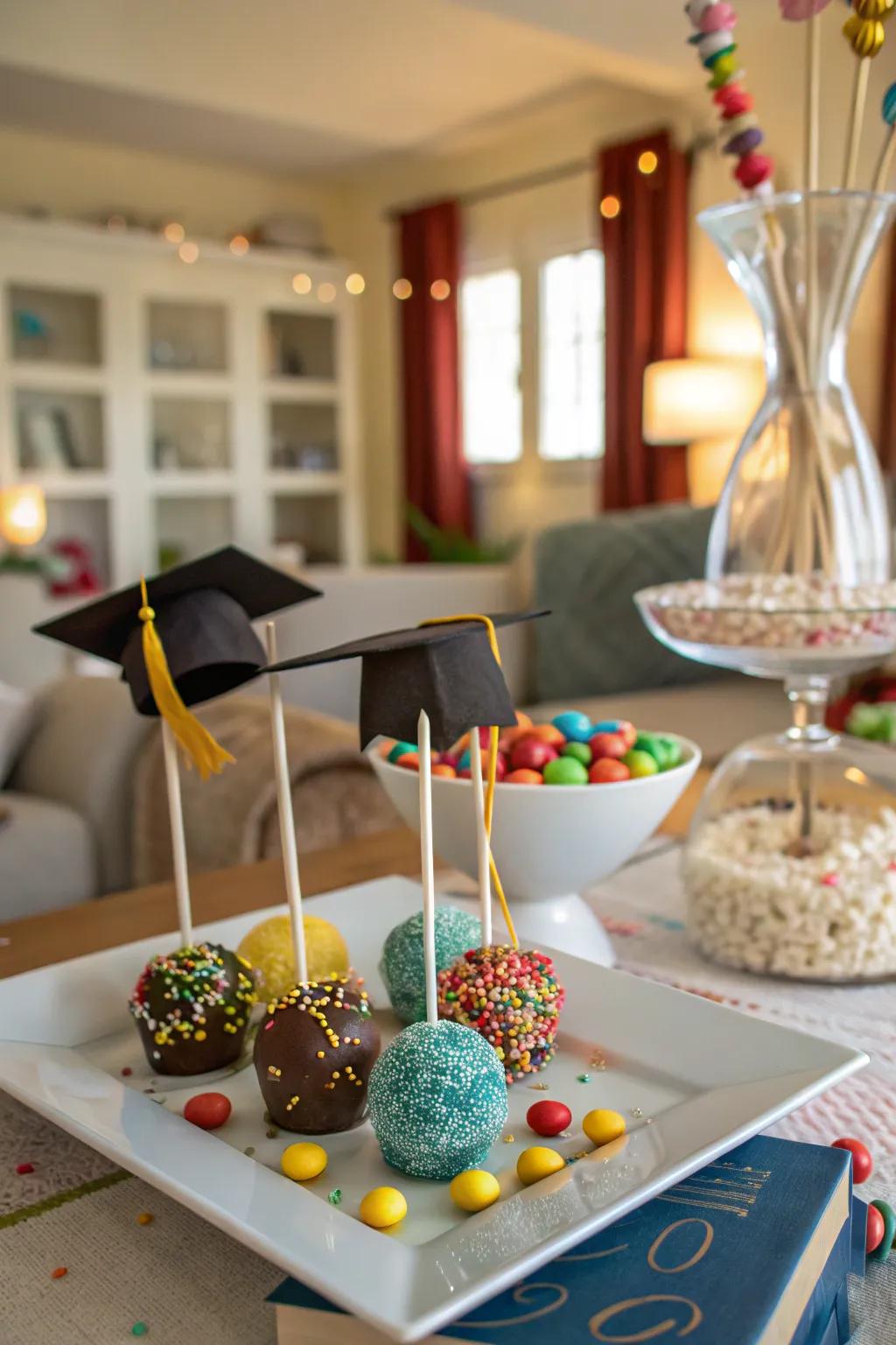 Graduation cap cake bites are both fun and delicious, perfect for every celebration.