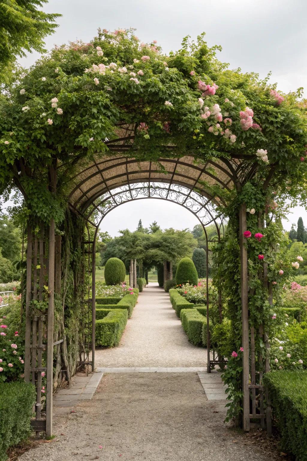Garden gateways add grace and charm to garden paths and entrances.
