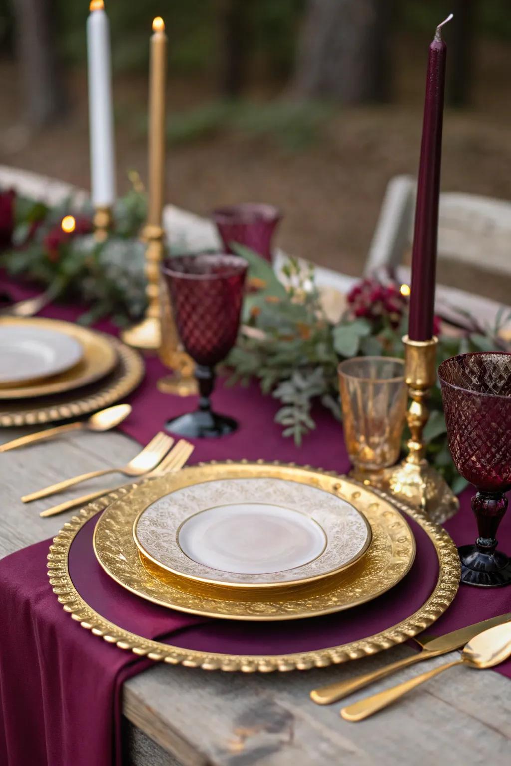 Unanticipated hues like deep plum and gilded offer a magnificent alternative.
