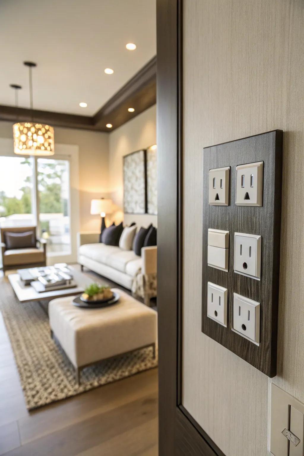 Updated switch plates and outlet covers bring a refined finish to your home&rsquo;s decor.