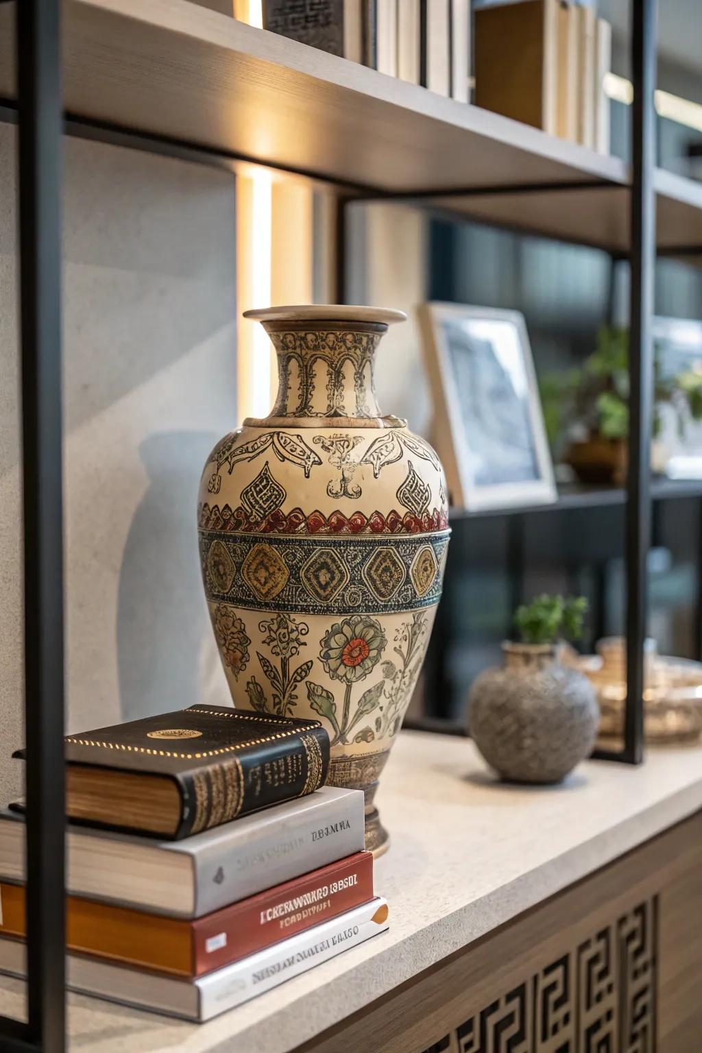 A visual centerpiece rivets attention.