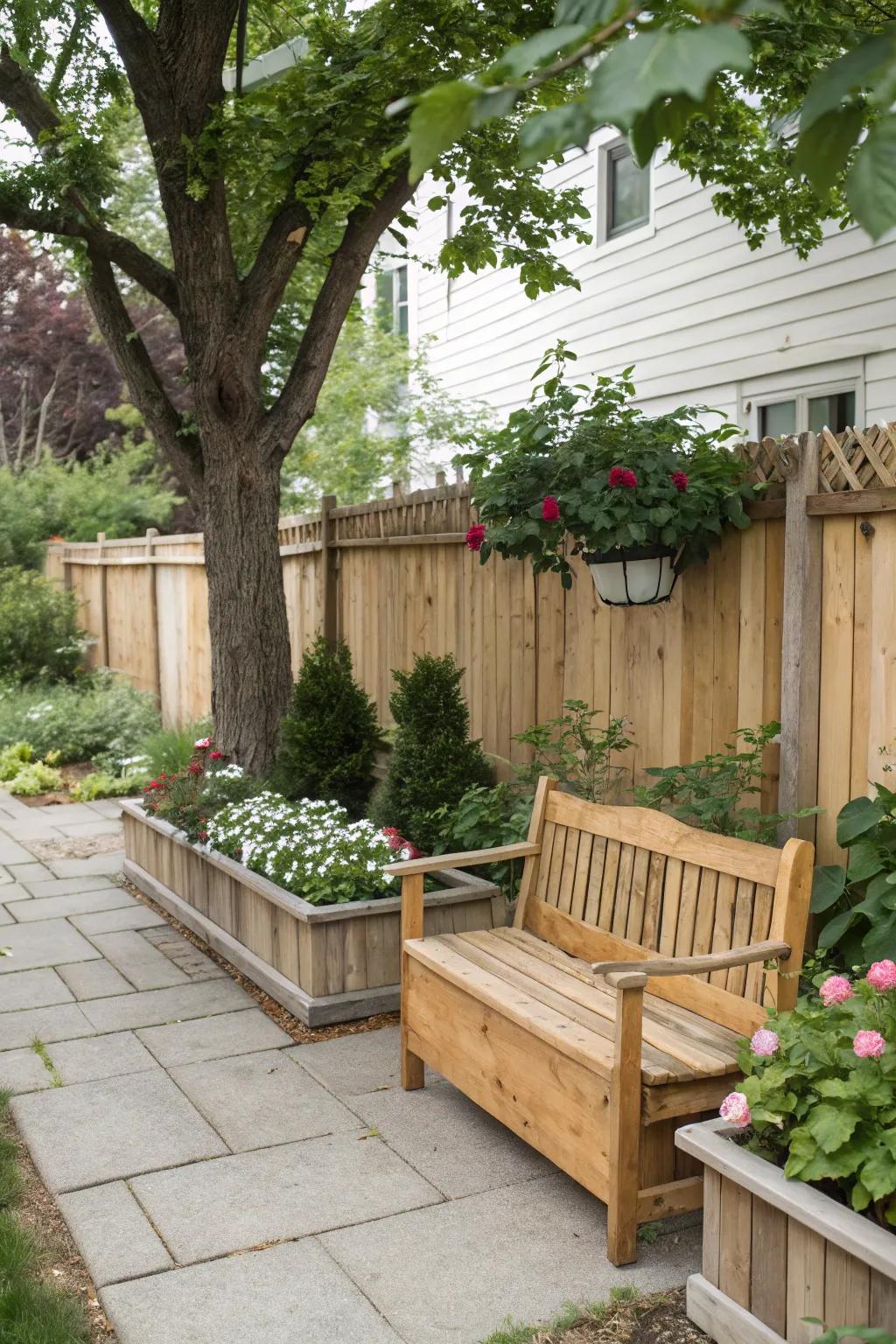 Wood components contribute warmth and organic beauty.