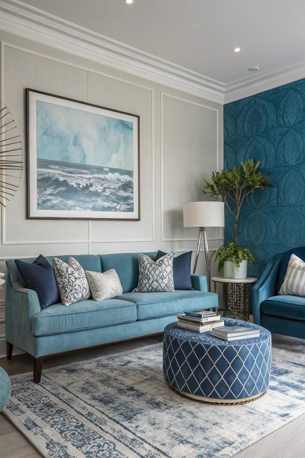 Make a statement with a bold tone backdrop.