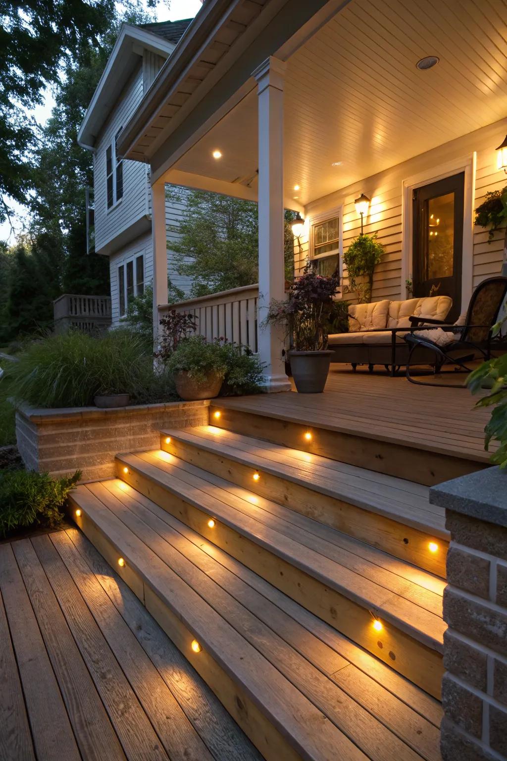 Stair lights ensure safe and stylish footpaths.