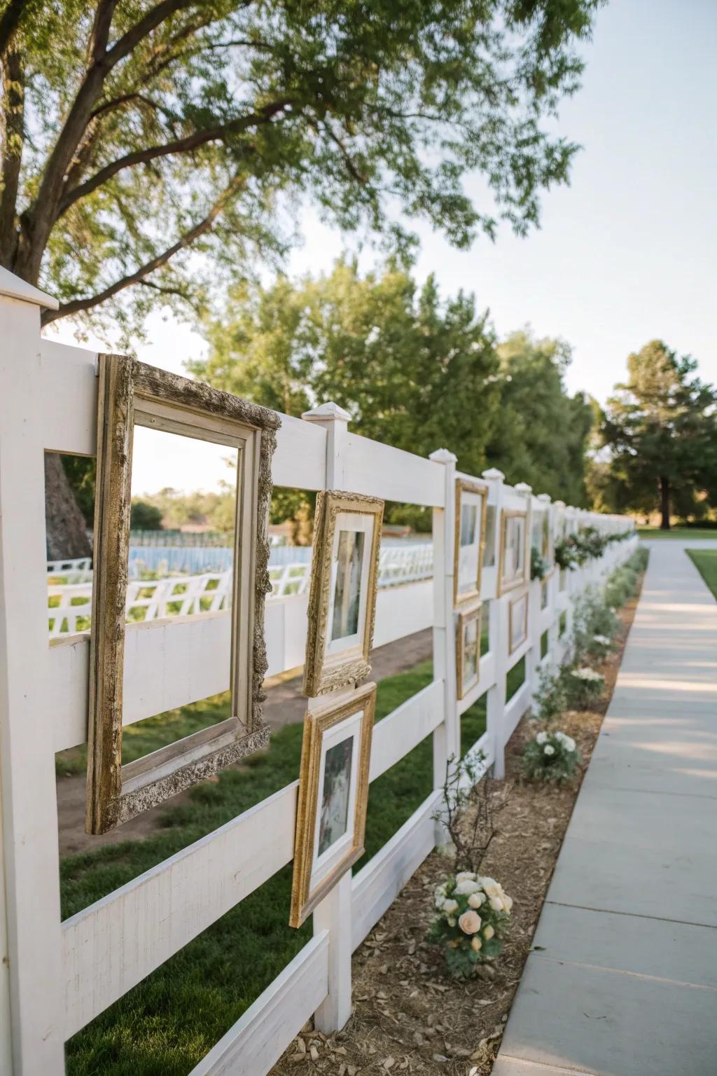 Get inventive with unfilled picture frames.
