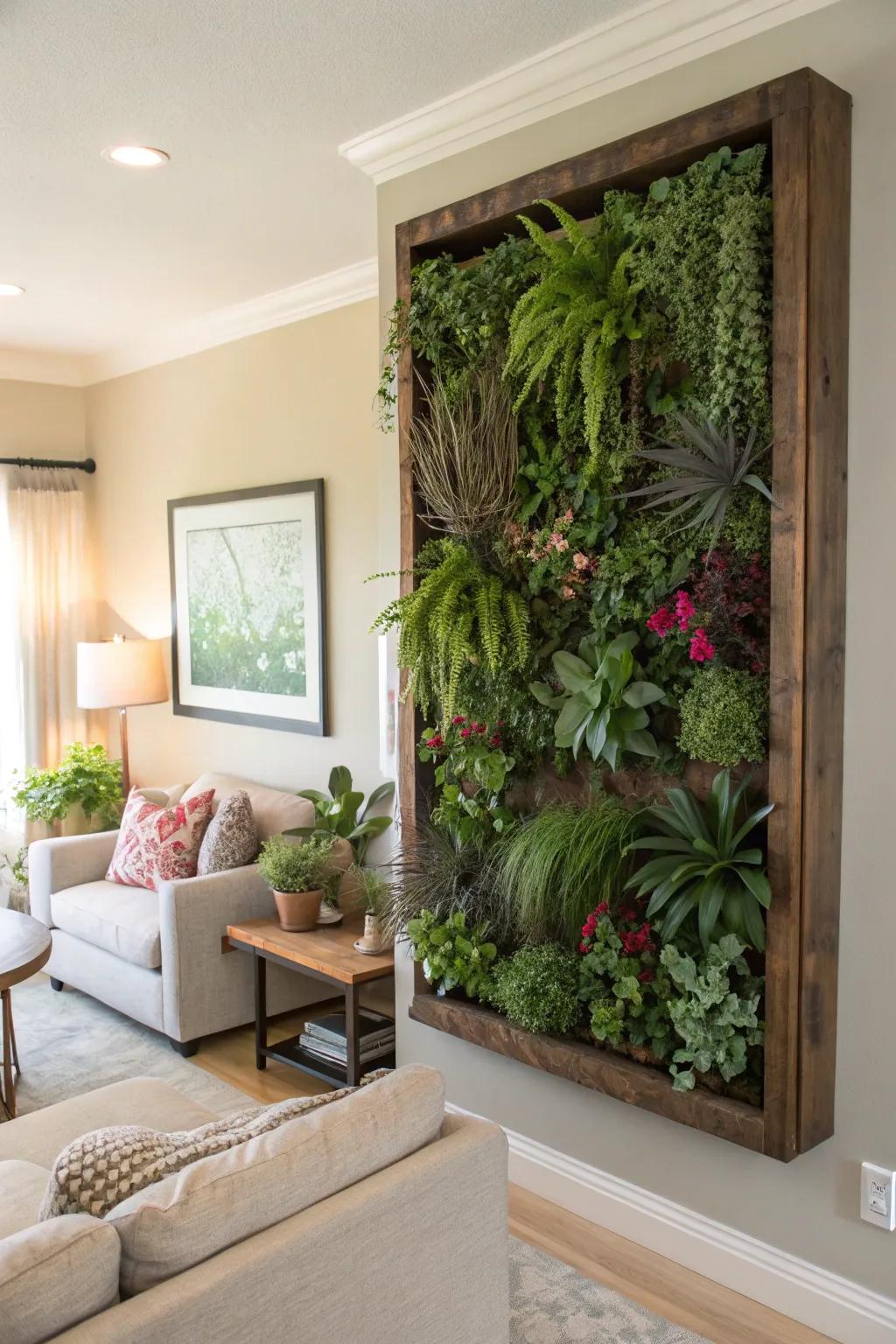 Garden designs hugging partitions thereby deliver lush designs.