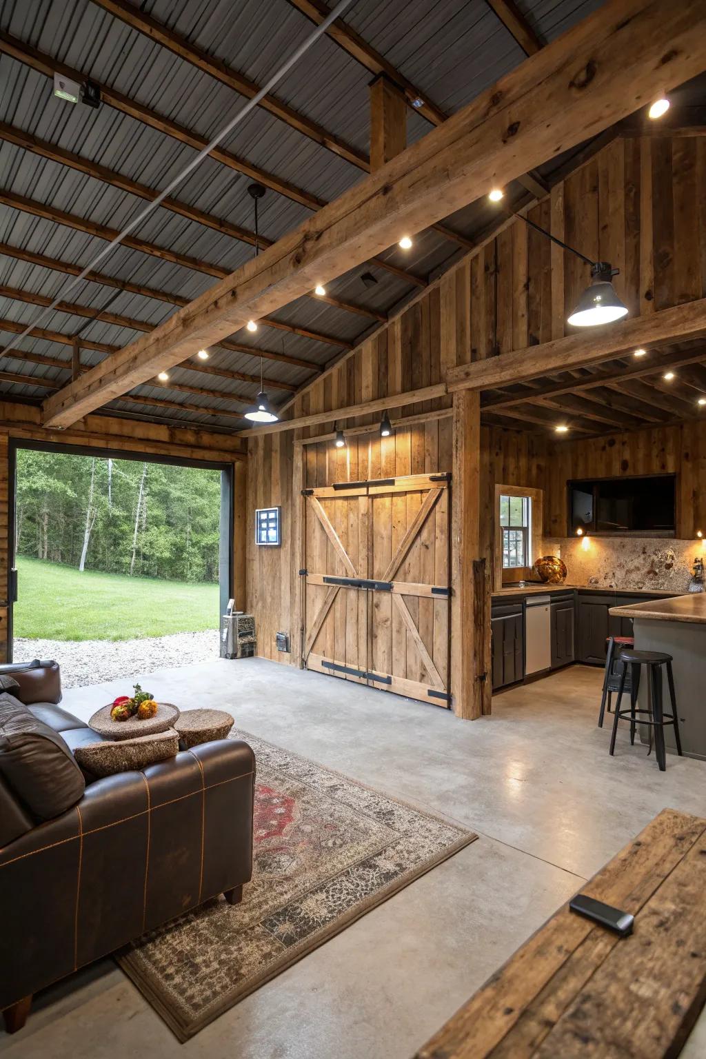 Eco-conscious features introduce a sustainable touch to your man cave.