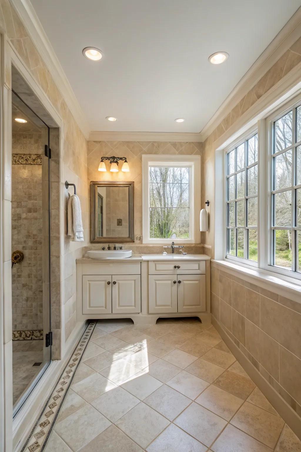 Neutral tones create a serene and timeless look.