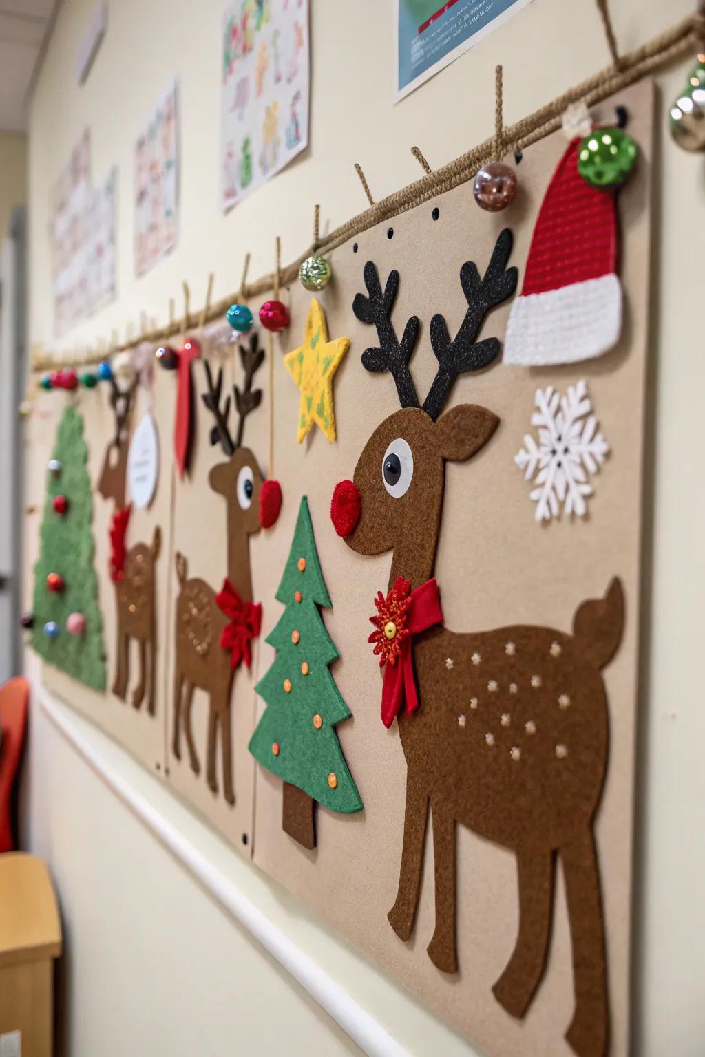 Snug textures append cordiality to your reindeer display.