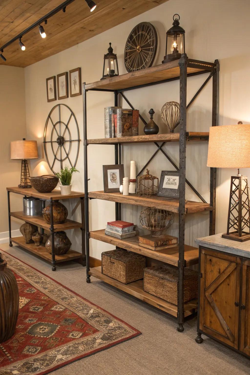 Reclaimed components convey tradition and sustainability to the design.