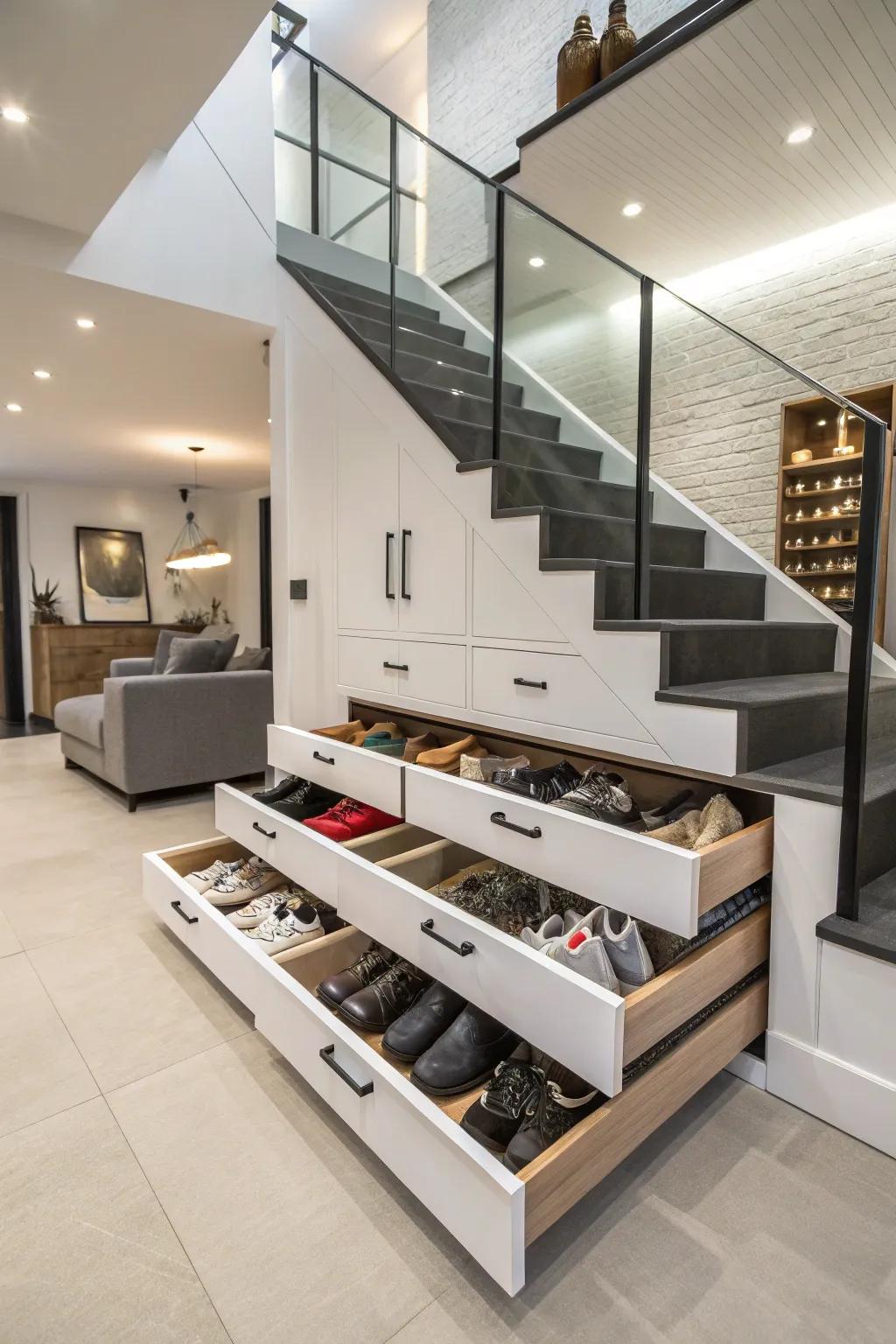Embrace creativity with sneaky storage solutions for shoes.