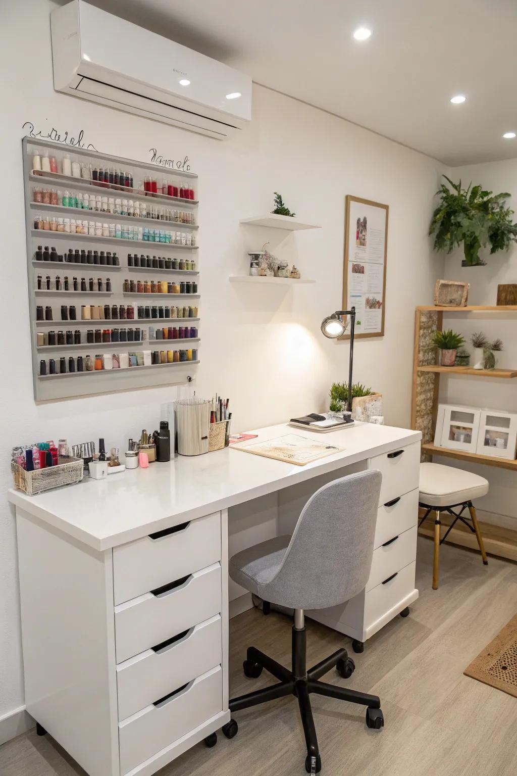 A desk that's functional.