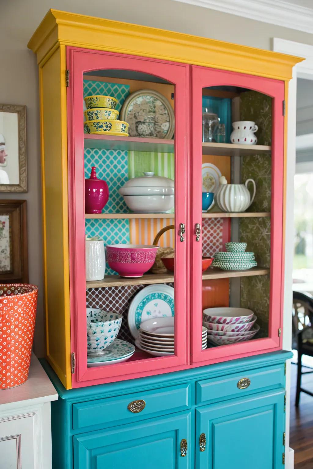 Bold colors append a striking contrast to the aesthetic.