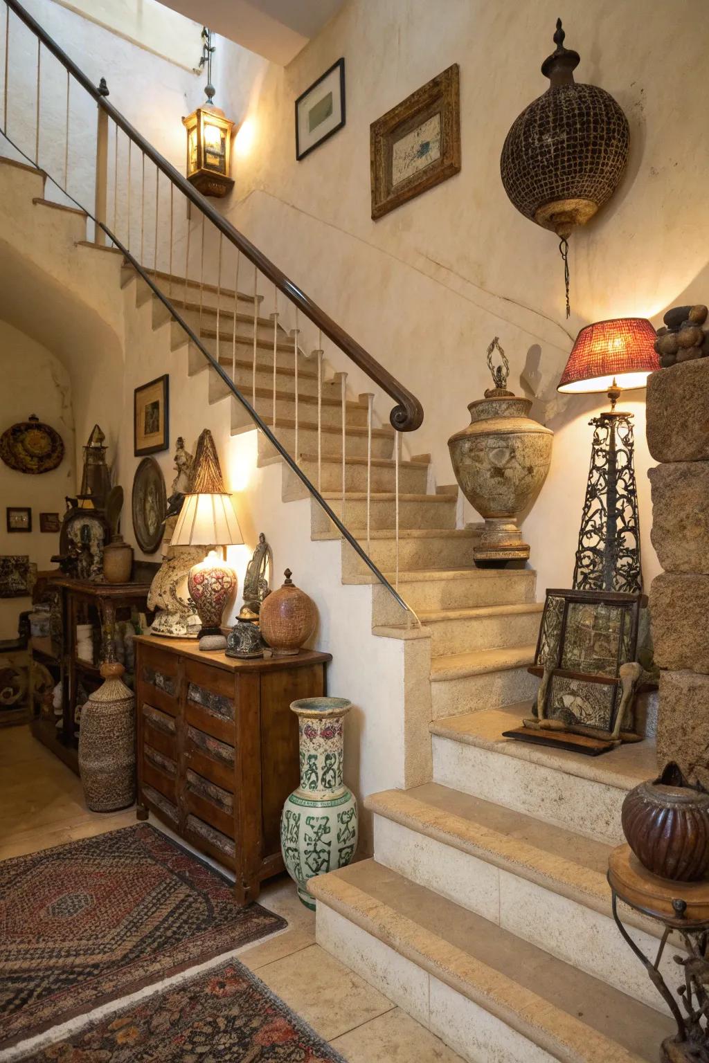 Assorted cultural objects append individual expression and enchantment.