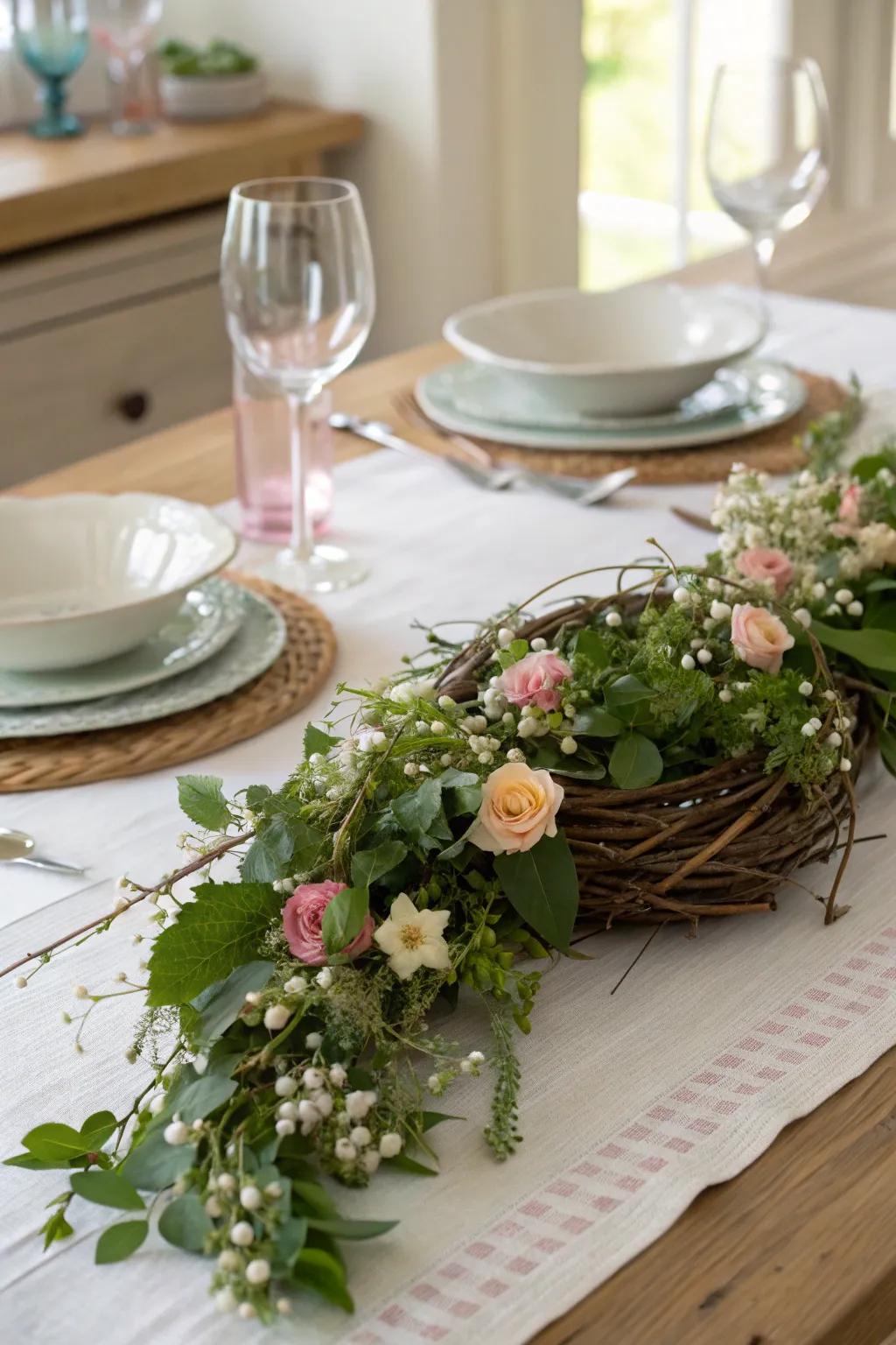 An arrangement that offers natural texture alongside nature's beauty itself.
