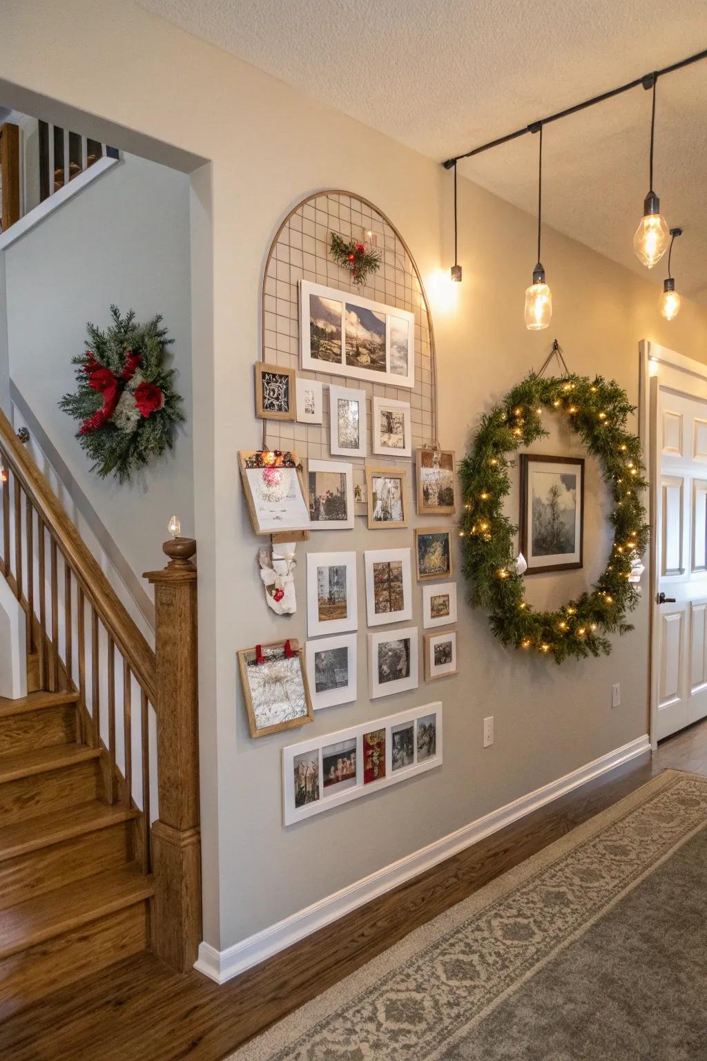 A dynamic seasonal rotating display keeping the wall lively.