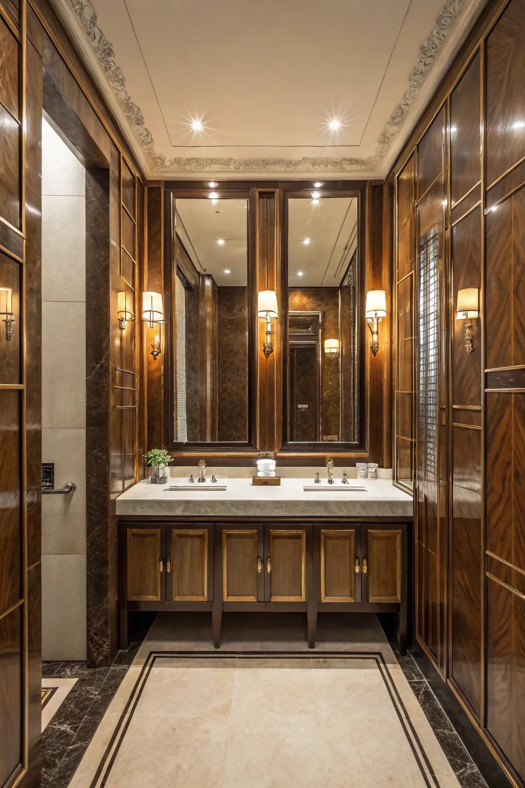 Reflective panels enhance light and space.