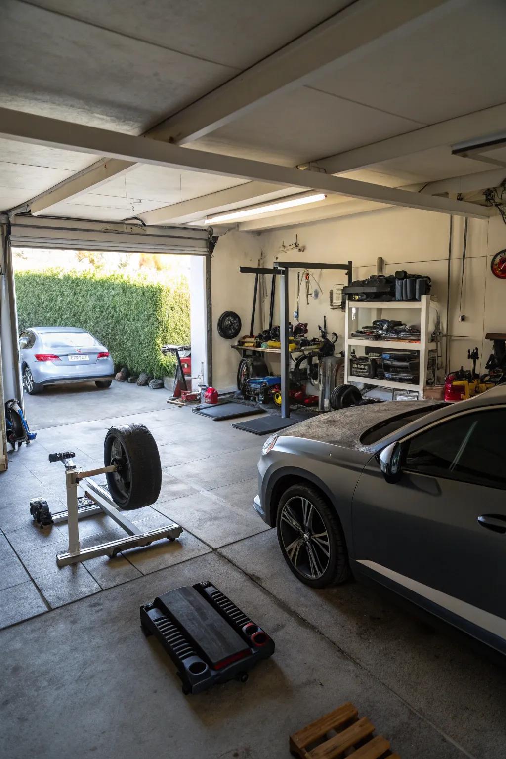 Multipurpose sections provide versatility to your garage.